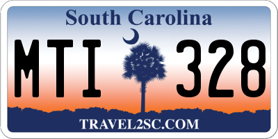SC license plate MTI328
