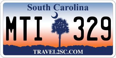 SC license plate MTI329