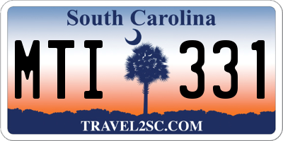 SC license plate MTI331