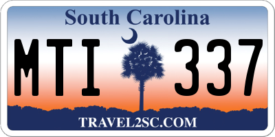 SC license plate MTI337