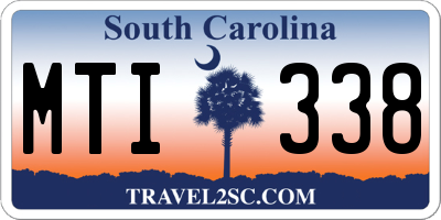 SC license plate MTI338