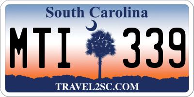 SC license plate MTI339