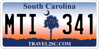SC license plate MTI341