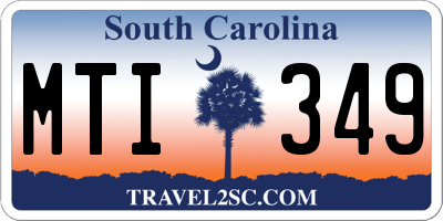 SC license plate MTI349