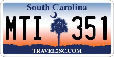 SC license plate MTI351
