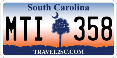 SC license plate MTI358
