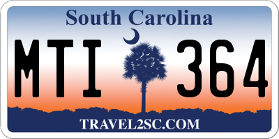 SC license plate MTI364