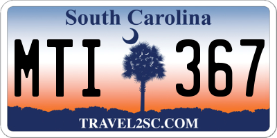 SC license plate MTI367
