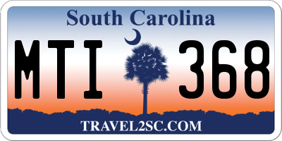 SC license plate MTI368