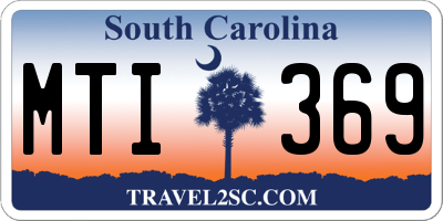 SC license plate MTI369