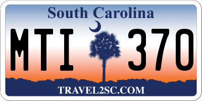 SC license plate MTI370