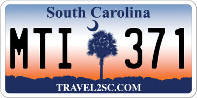 SC license plate MTI371
