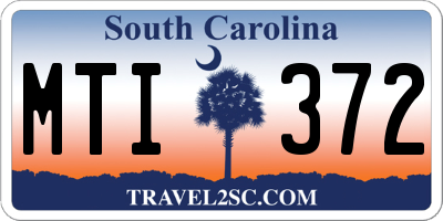 SC license plate MTI372