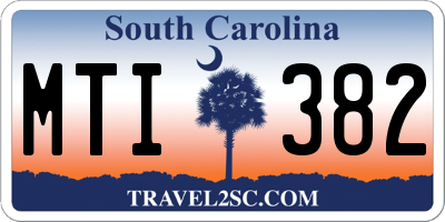 SC license plate MTI382