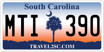 SC license plate MTI390
