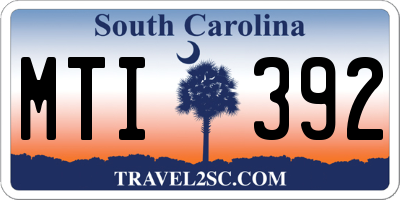 SC license plate MTI392
