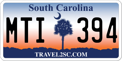 SC license plate MTI394