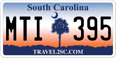 SC license plate MTI395
