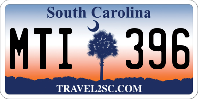 SC license plate MTI396
