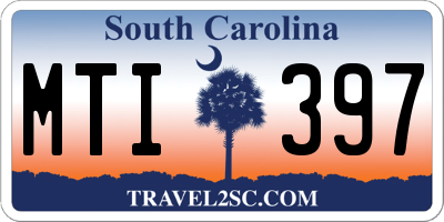 SC license plate MTI397