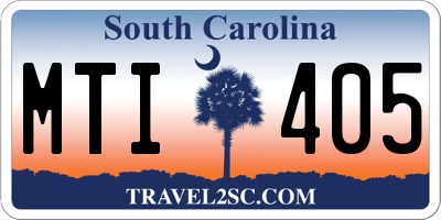 SC license plate MTI405