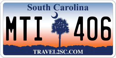 SC license plate MTI406