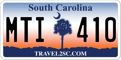 SC license plate MTI410