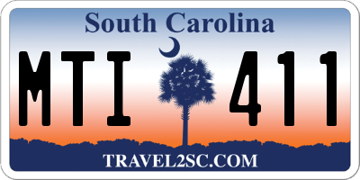 SC license plate MTI411