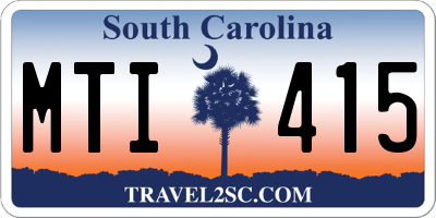 SC license plate MTI415