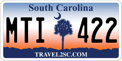 SC license plate MTI422