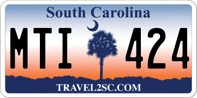 SC license plate MTI424