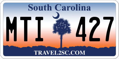 SC license plate MTI427