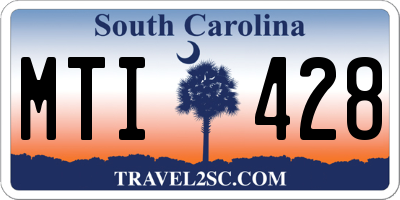 SC license plate MTI428