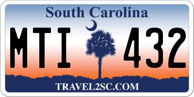 SC license plate MTI432