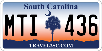 SC license plate MTI436