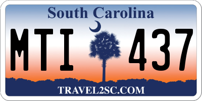 SC license plate MTI437