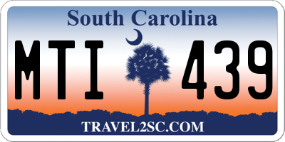 SC license plate MTI439
