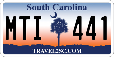 SC license plate MTI441
