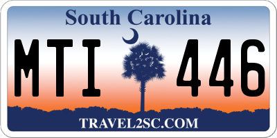 SC license plate MTI446