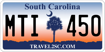 SC license plate MTI450