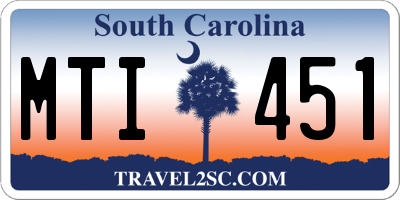 SC license plate MTI451