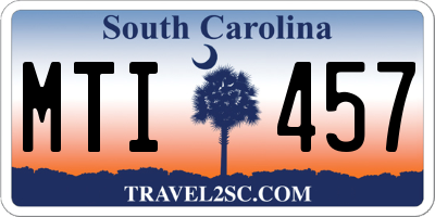 SC license plate MTI457