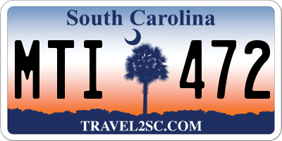 SC license plate MTI472