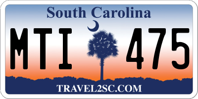 SC license plate MTI475
