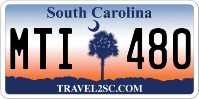 SC license plate MTI480