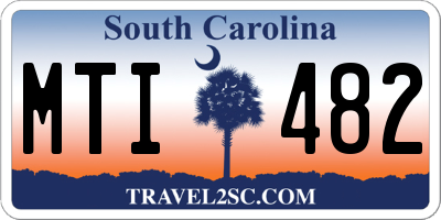 SC license plate MTI482