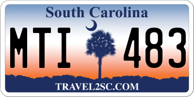 SC license plate MTI483