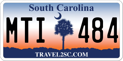 SC license plate MTI484