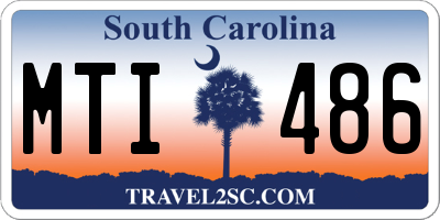 SC license plate MTI486
