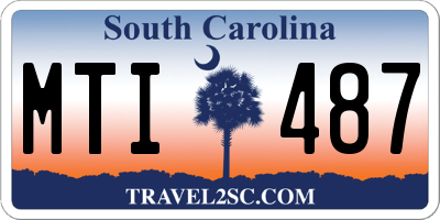 SC license plate MTI487